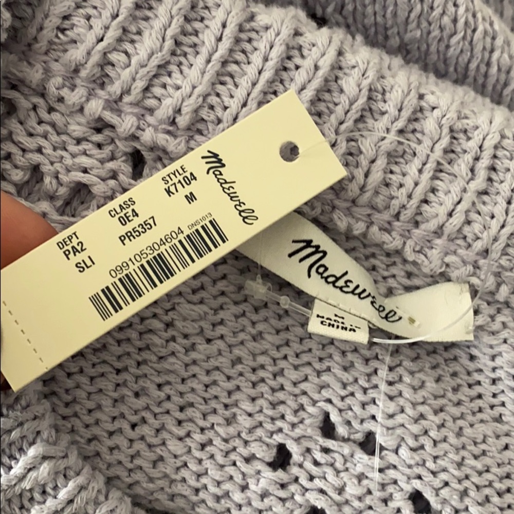 Sold Madewell lavender eyelet sweater - Picture 3 of 3